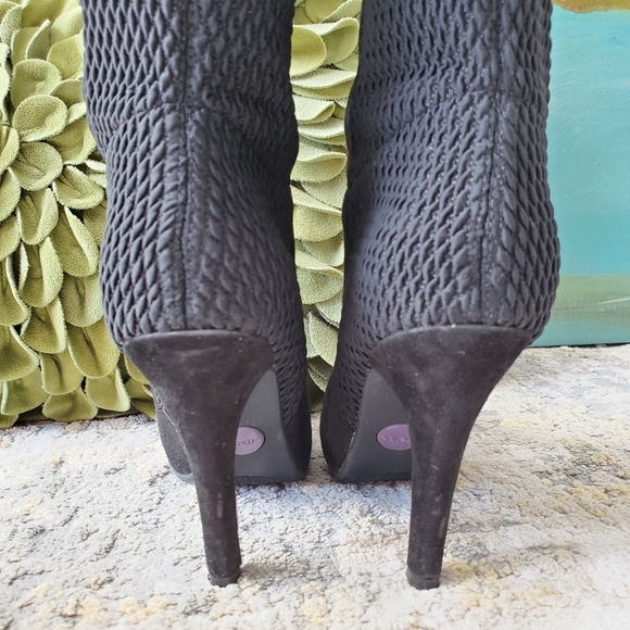 Me Too Platform Suede & Stretch Tall Boots - Picture 9 of 15